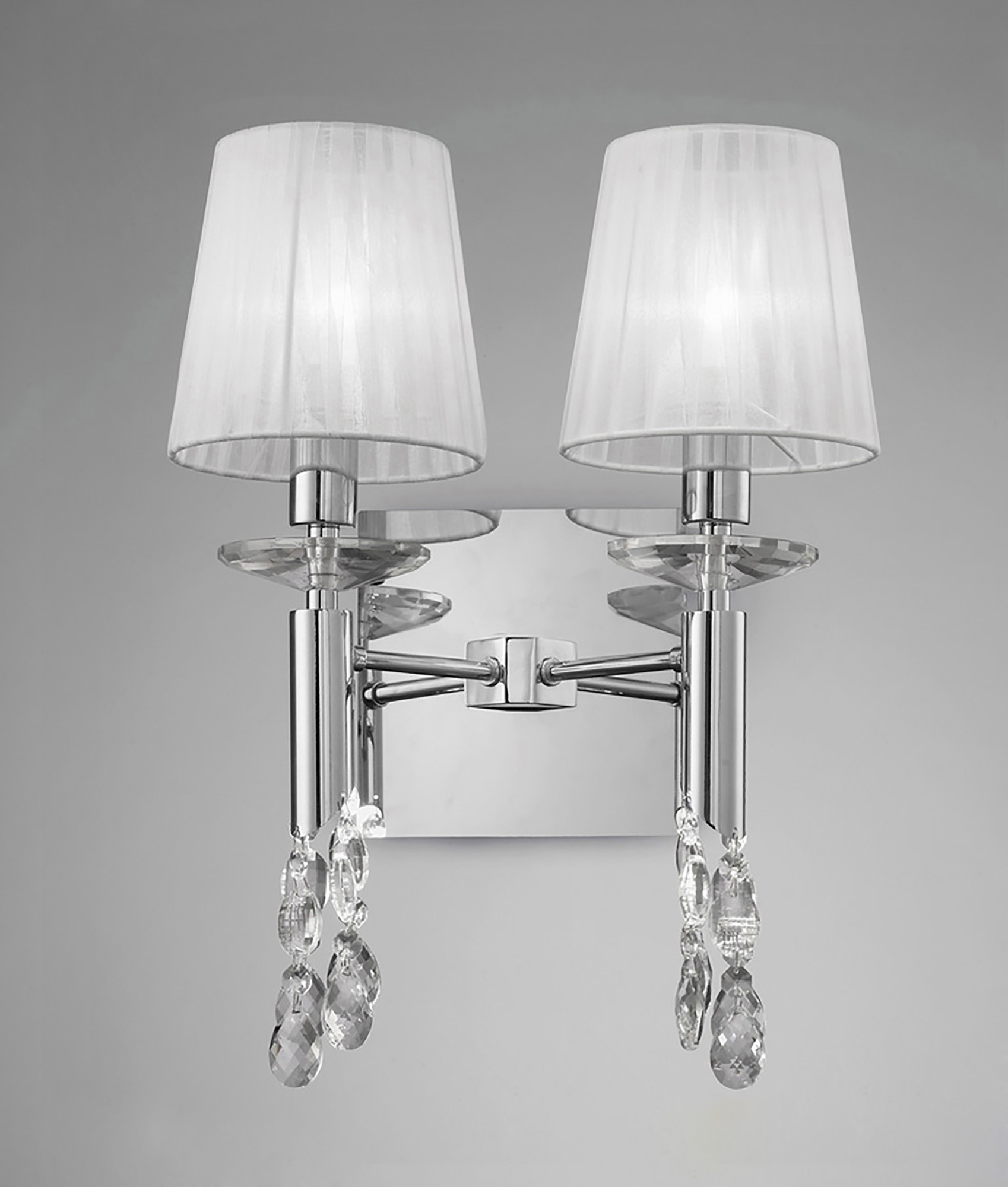 M3863/S  Tiffany Crystal Switched Wall Lamp 2+2 Light